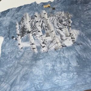 Vintage 1999 The Mountain‎ “White Tiger King Snow” Tye Dye Tee